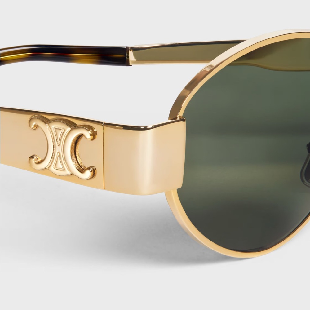 Authentic Celine Gold and Black Sunglasses